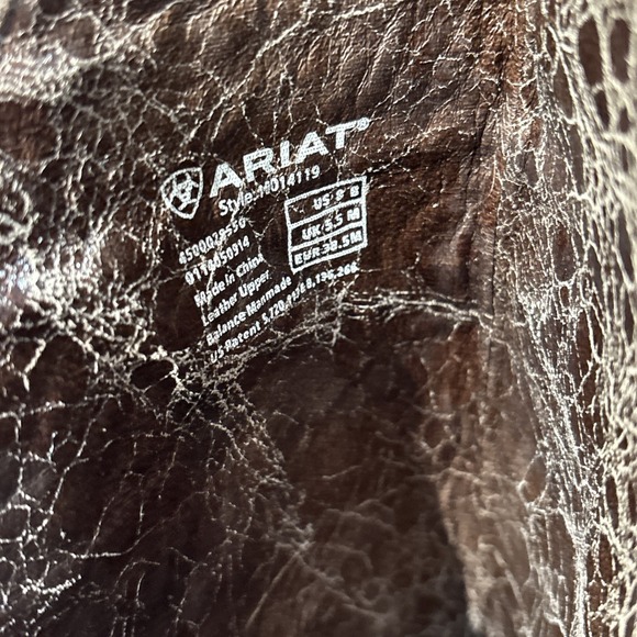 NWT Ariat Caldera Western Brown Leather Boots Womens 8 Aztec Kneehigh Tribal - Picture 10 of 16